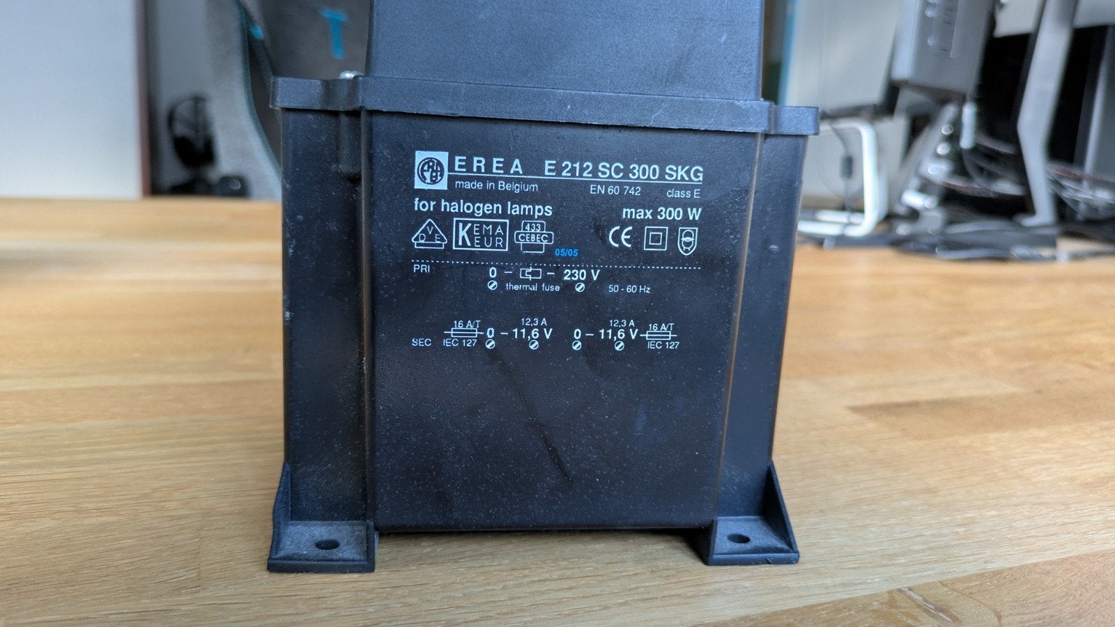 Erea 300W Transformator 2x11.6V 12.3A voor halogeenlampen, Ophalen of Verzenden, Gebruikt