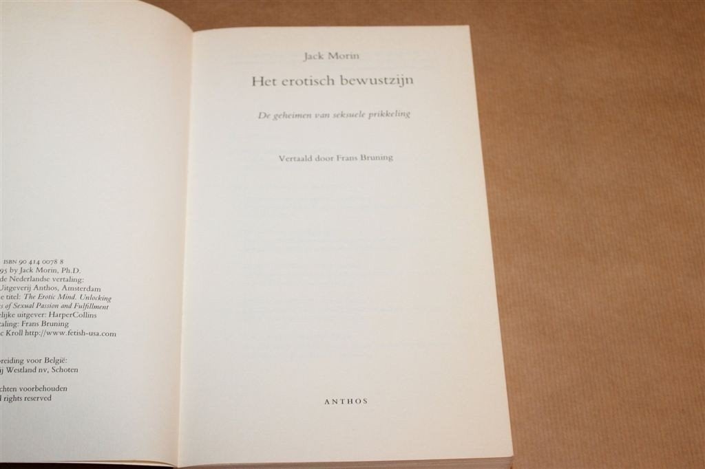 Het Erotisch Bewustzijn — Seksuologie en Relatietherapie, Ophalen of Verzenden, Gelezen, Overige onderwerpen, Achtergrond en Informatie