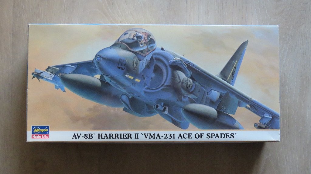 AV-8B Harrier Ace of Spades Hesegawa 1/72, Hobby en Vrije tijd, Modelbouw | Vliegtuigen en Helikopters, Overige merken, 1:72 tot 1:144
