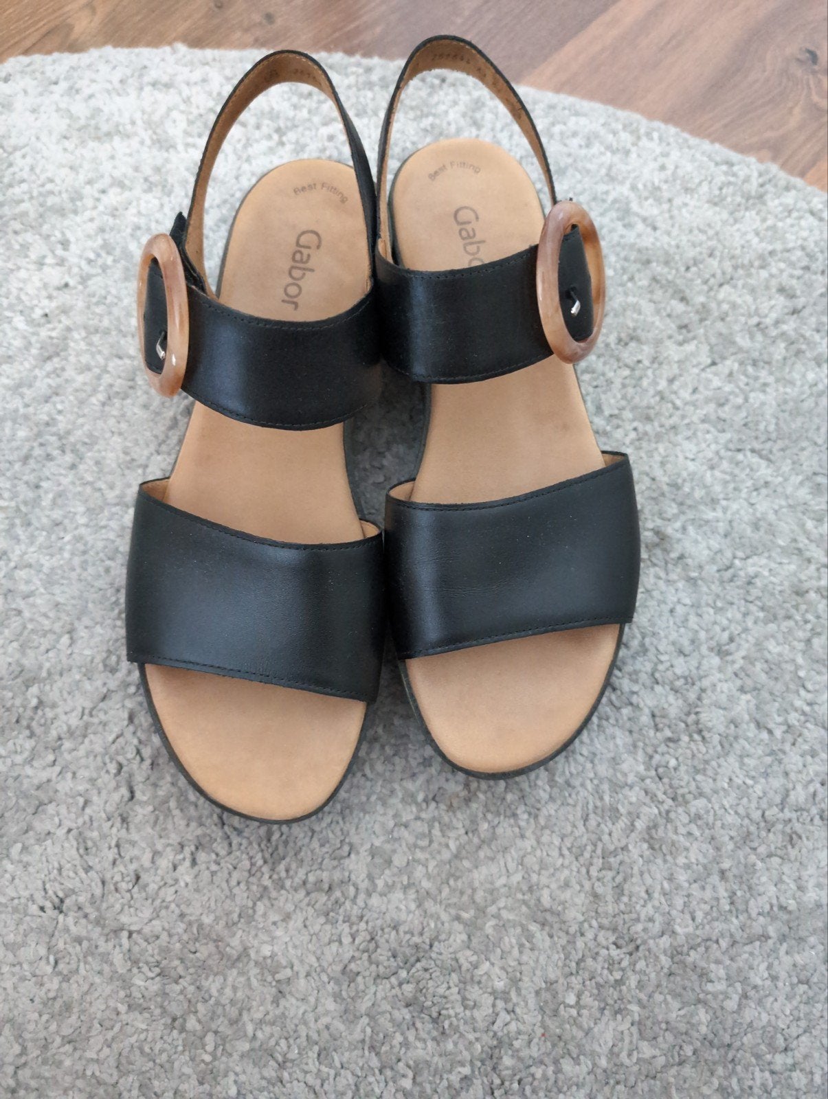Gabor sandalen, zwart, maat 43, Zwart, Gabor, Gedragen, Sandalen of Muiltjes