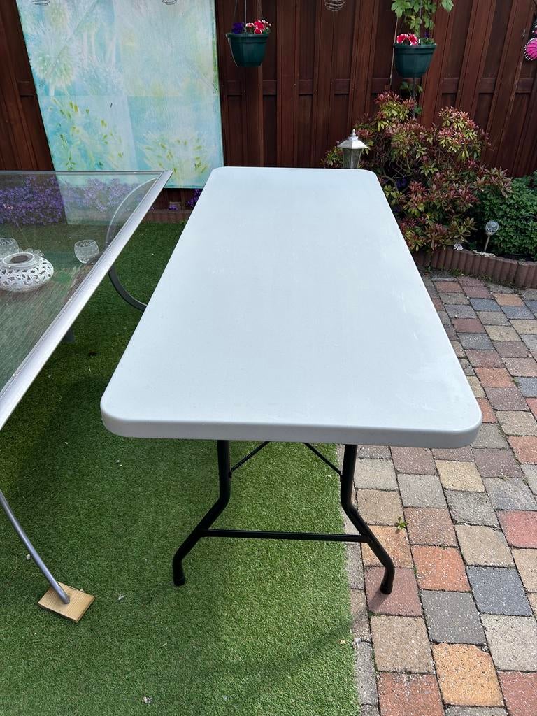 Zware Rechthoekige Uitklapbare buffettafel - 182x75x74cm, Ophalen, Zo goed als nieuw, Campingtafel