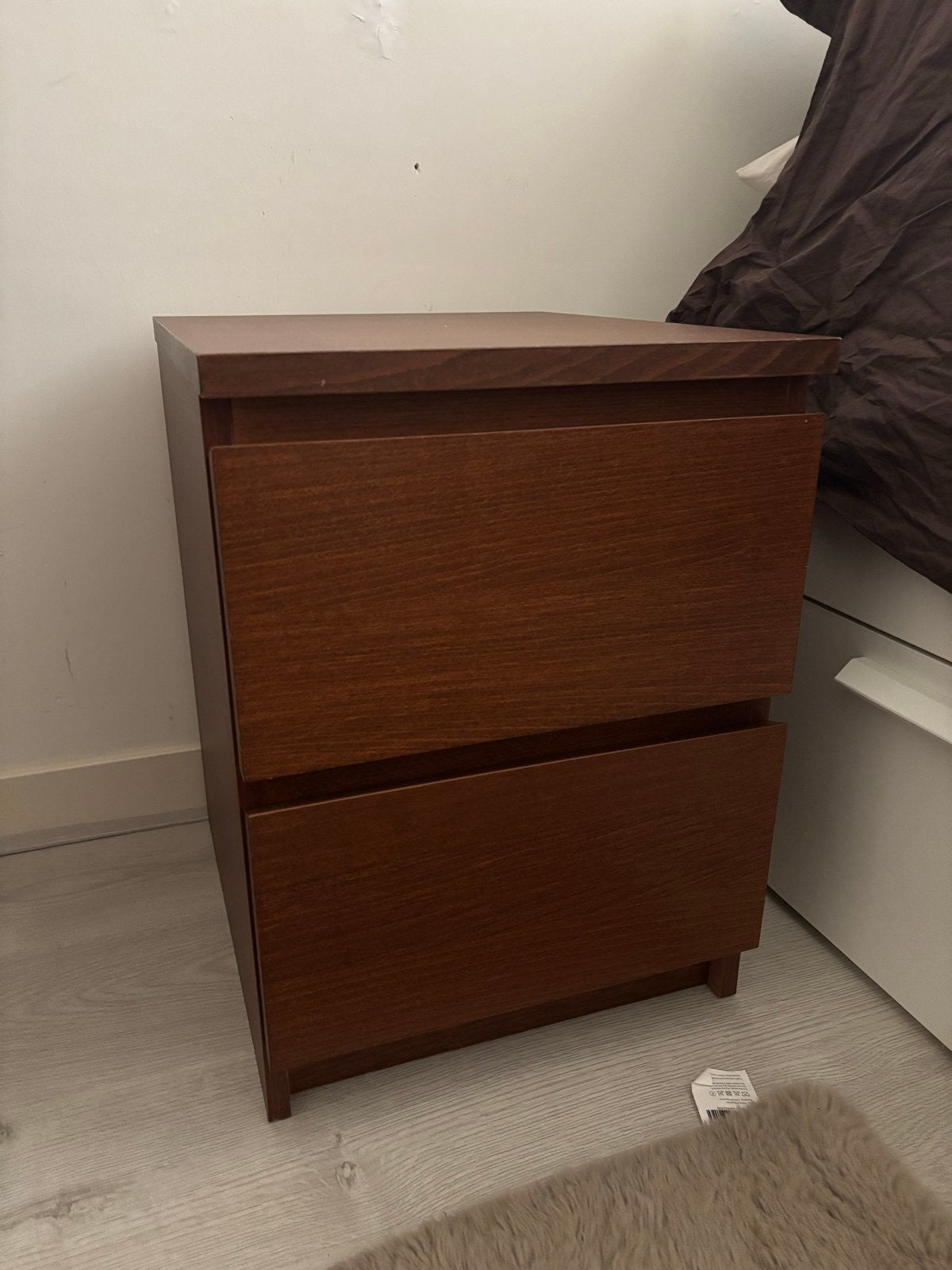 Nachtkastje Ikea malm, Huis en Inrichting, Slaapkamer | Nachtkastjes, Ophalen, Gebruikt, Minder dan 45 cm, 55 tot 70 cm