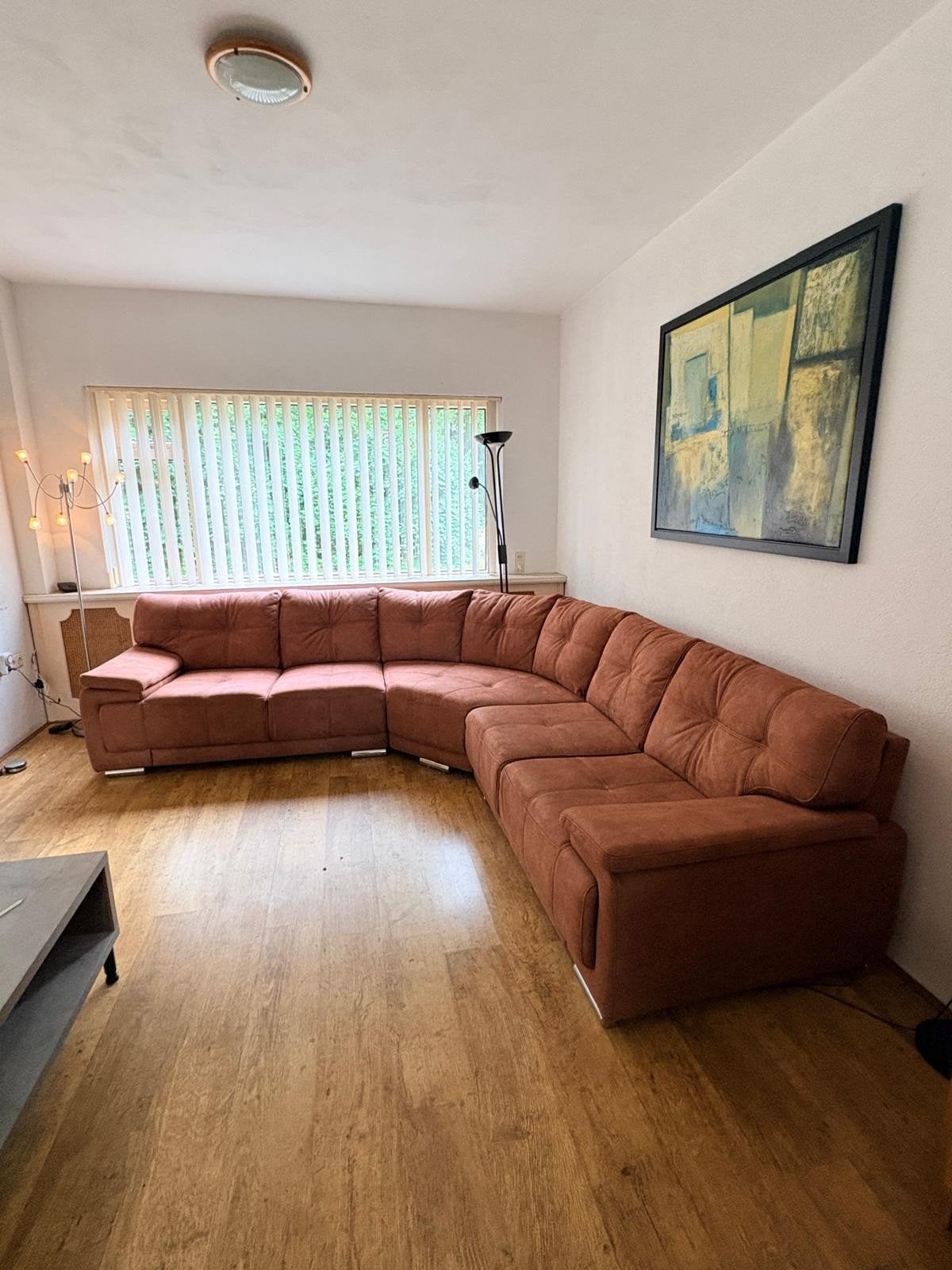 Zo goed als nieuwe ruime hoekbank 290x290 cm, Huis en Inrichting, Banken | Bankstellen, Ophalen, 250 tot 300 cm, Hoekbank, 75 tot 100 cm