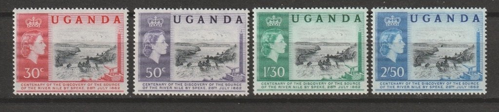TSS Kavel 820120 Oeganda Pf  met plakker minr 69-72, Ophalen, Overige landen, Postfris