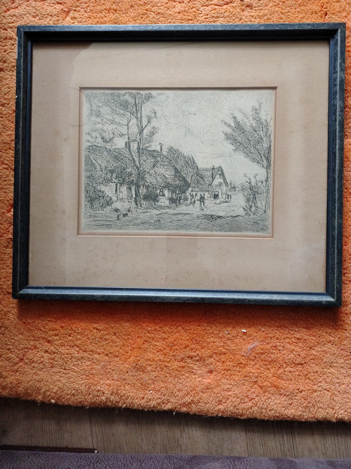 Ets 'Hollands Boerderijlandschap' (1924) – M. Wiss, Ophalen of Verzenden