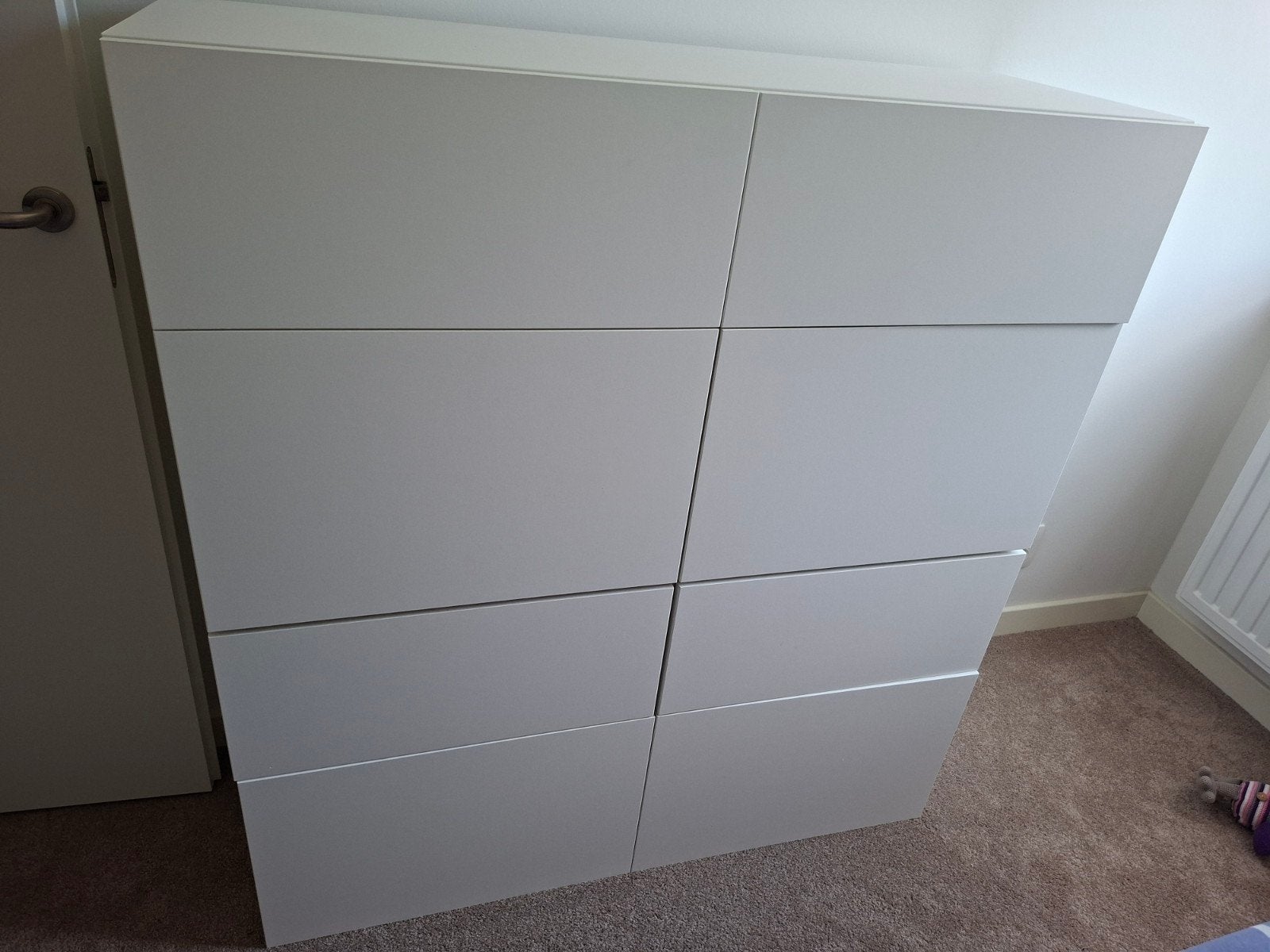 IKEA Besta Lappviken Dressoir - Mat Wit (2x beschikbaar), Huis en Inrichting, Kasten | Ladekasten, Ophalen, Gebruikt, 100 tot 150 cm