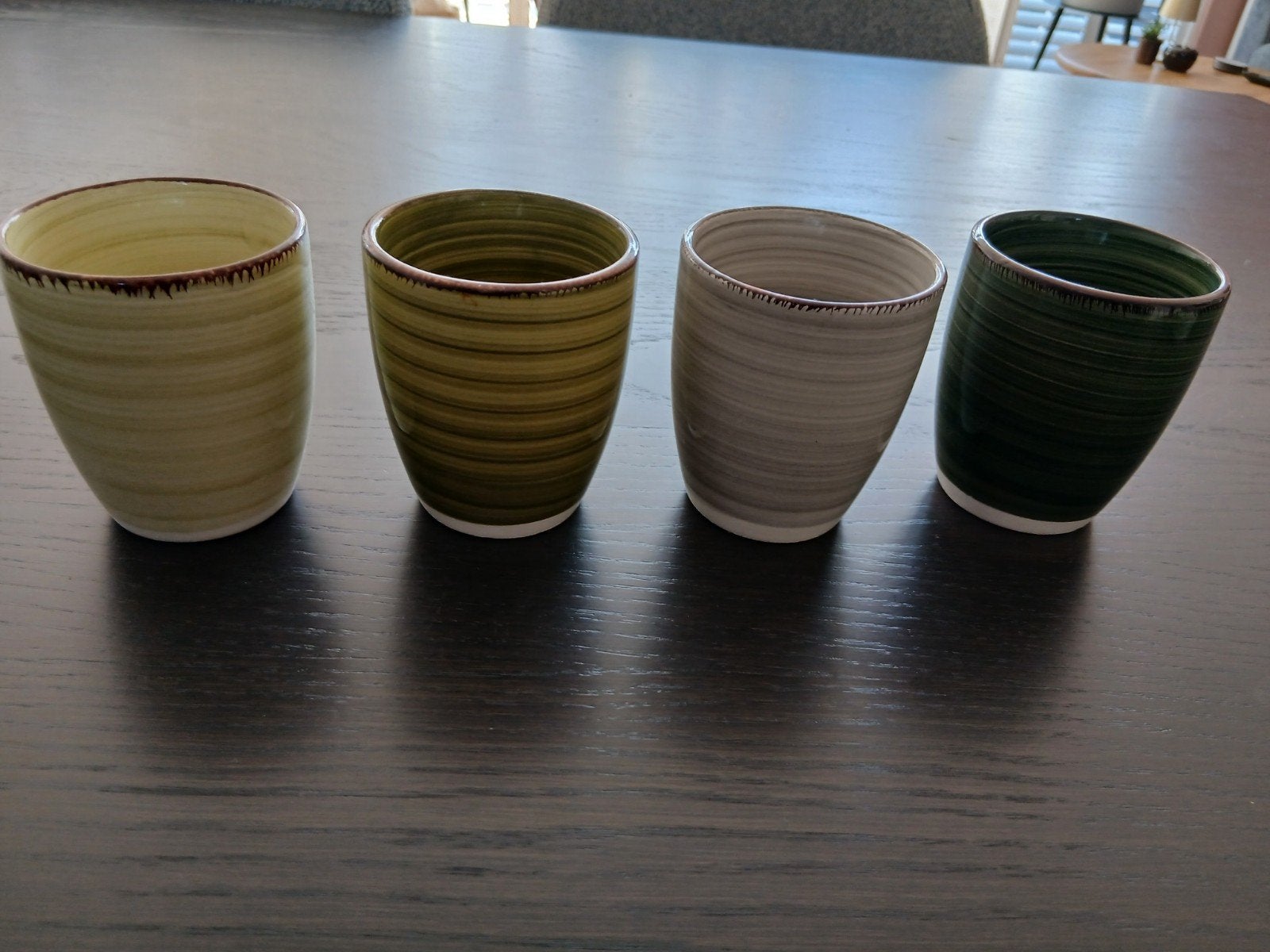 Mokjes kopjes set van vier van Tavola, Ophalen, Zo goed als nieuw, Overige stijlen, Kop(pen) en/of Schotel(s)