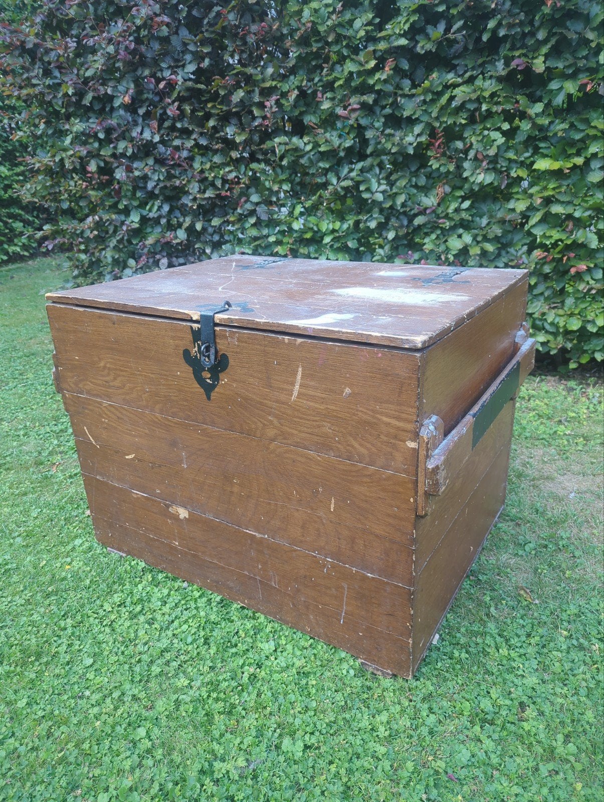 Vintage Groye kist - Houten opbergkist, Huis en Inrichting, Woonaccessoires | Kisten, Ophalen, 50 – 75, Gebruikt, 50 tot 100 cm