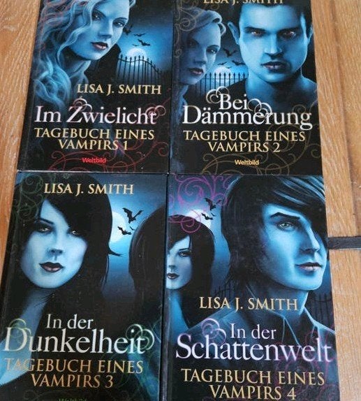The Vampire Diaries (Duits) - Deel 1 t/m 4, Ophalen of Verzenden, Gelezen, Lisa J. Smith