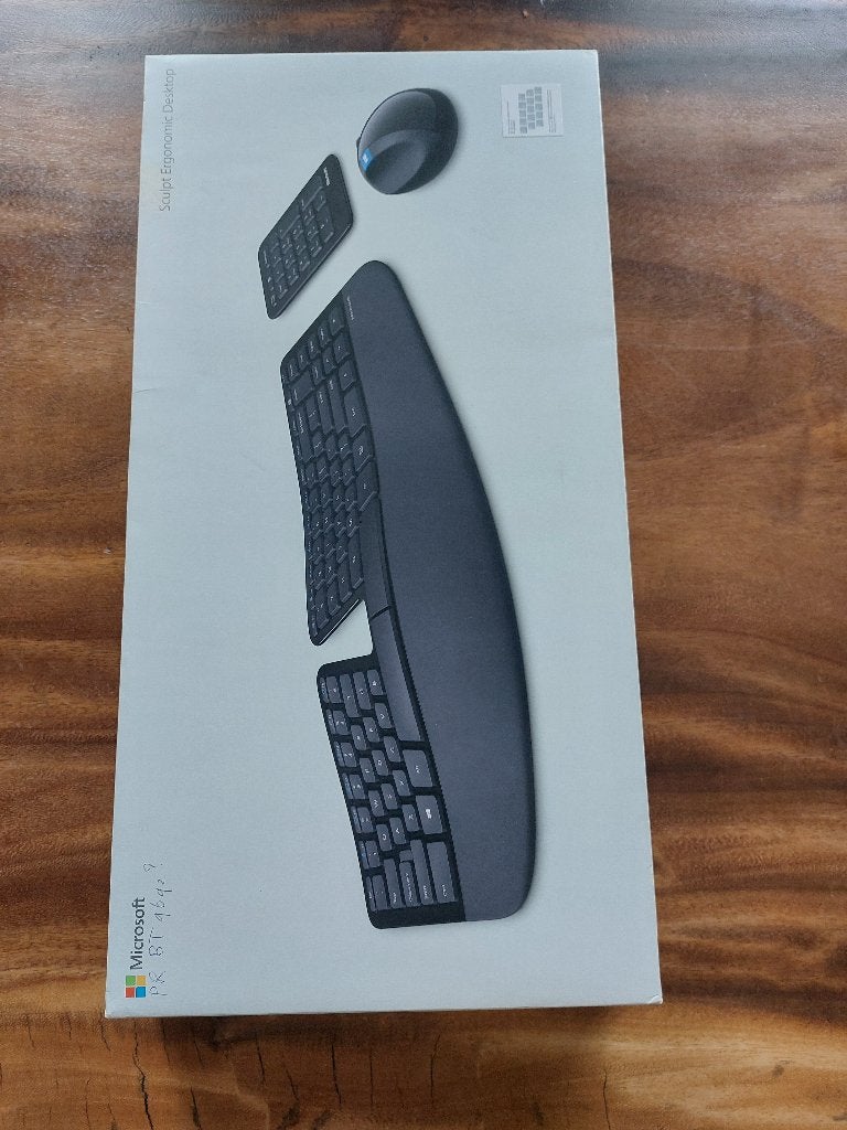 Microsoft Sculpt Ergonomic Desktop (model L5V-00021), Computers en Software, Toetsenborden, Nieuw, Draadloos, Ergonomisch, Ophalen