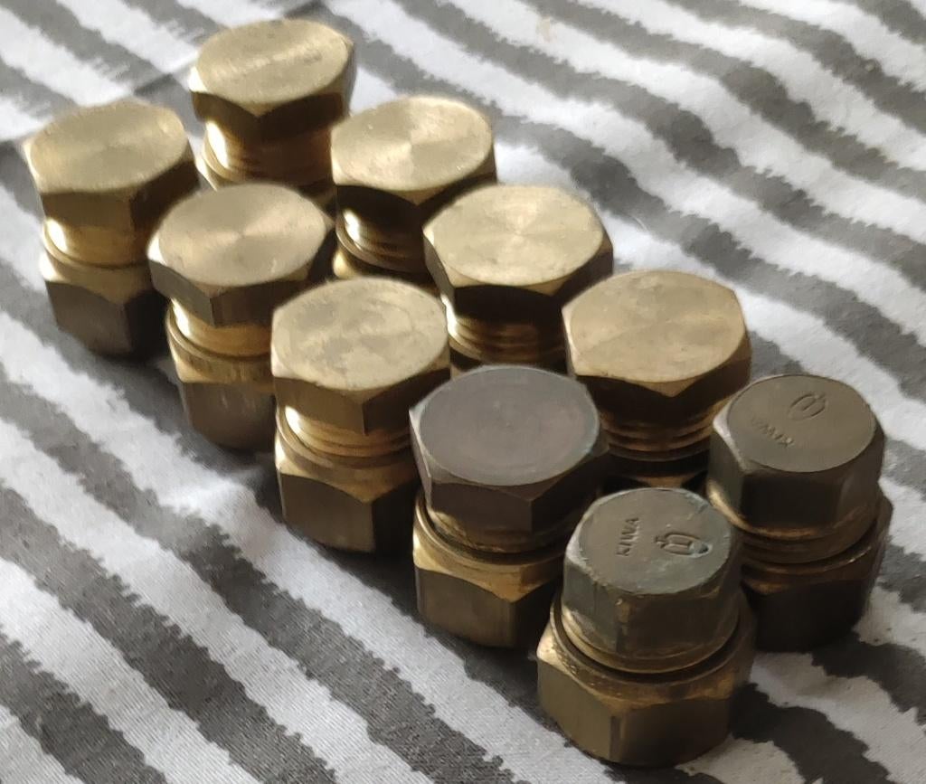Knelfitting messing eindstop 15 mm, Ophalen of Verzenden, Nieuw, Kraan
