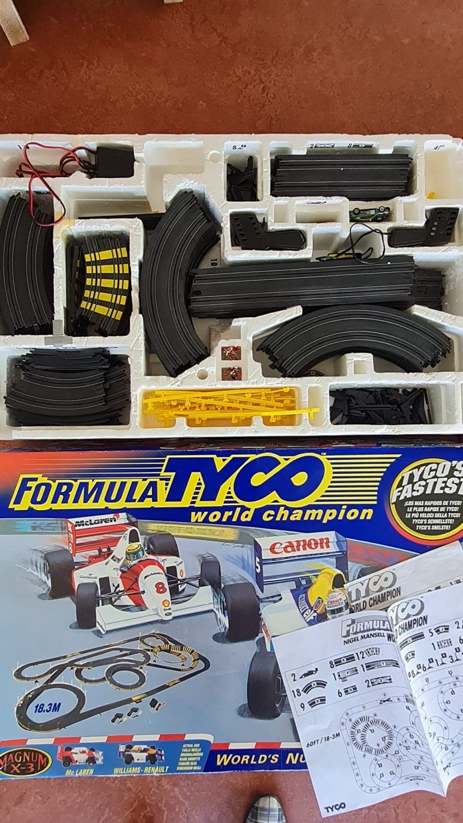 Tyco Formule 1 Racebaan Set - World Champion & Monte Carlo, Ophalen, Zelf te bouwen, Tyco, Elektrisch