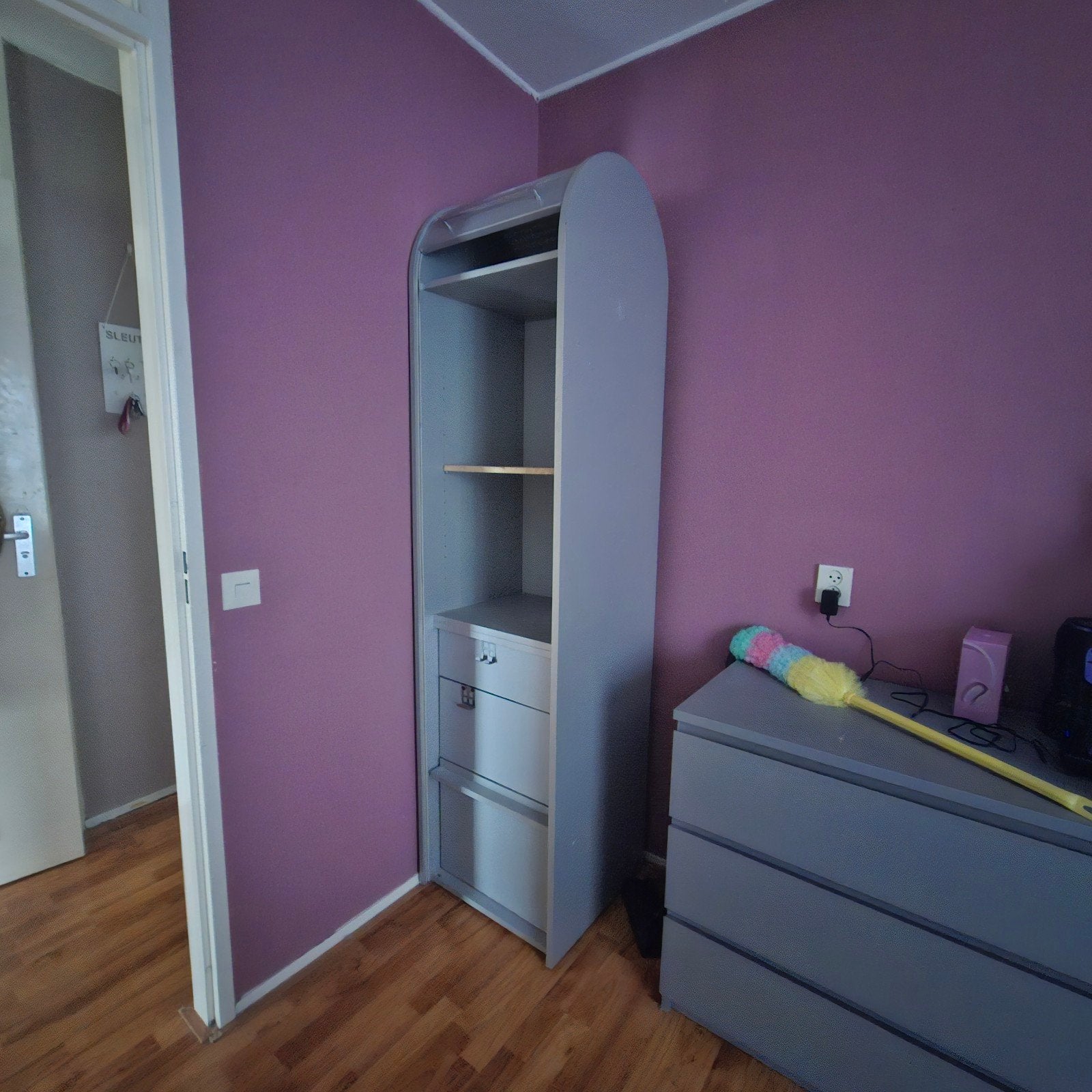 hoge kantoor kast grijs , gratis, Ophalen, Gebruikt, Eenpersoons