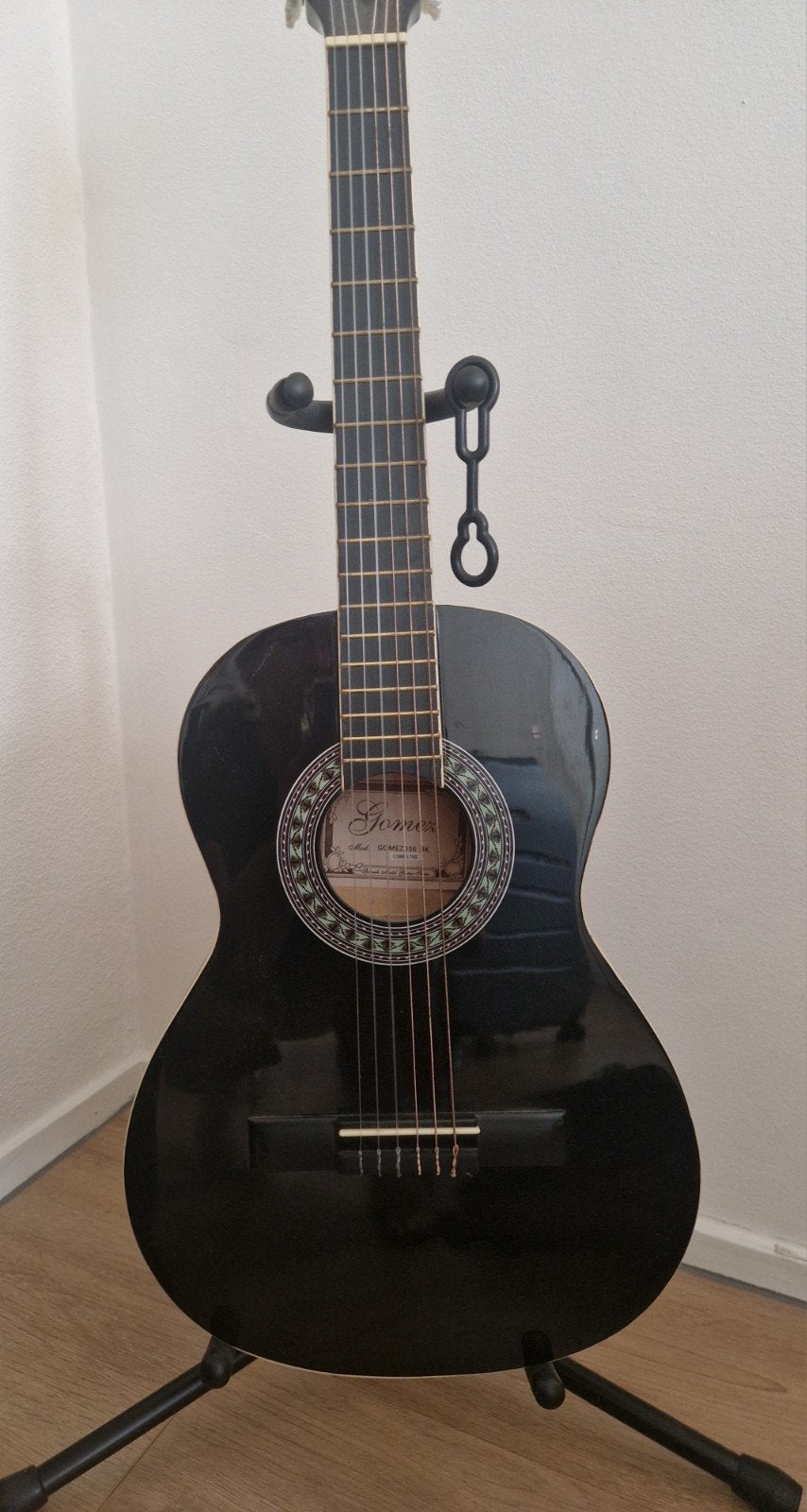 Gomez 036 3/4-model klassieke gitaar zwart voor linkshandig., Ophalen, Zo goed als nieuw, Klassieke of Spaanse gitaar