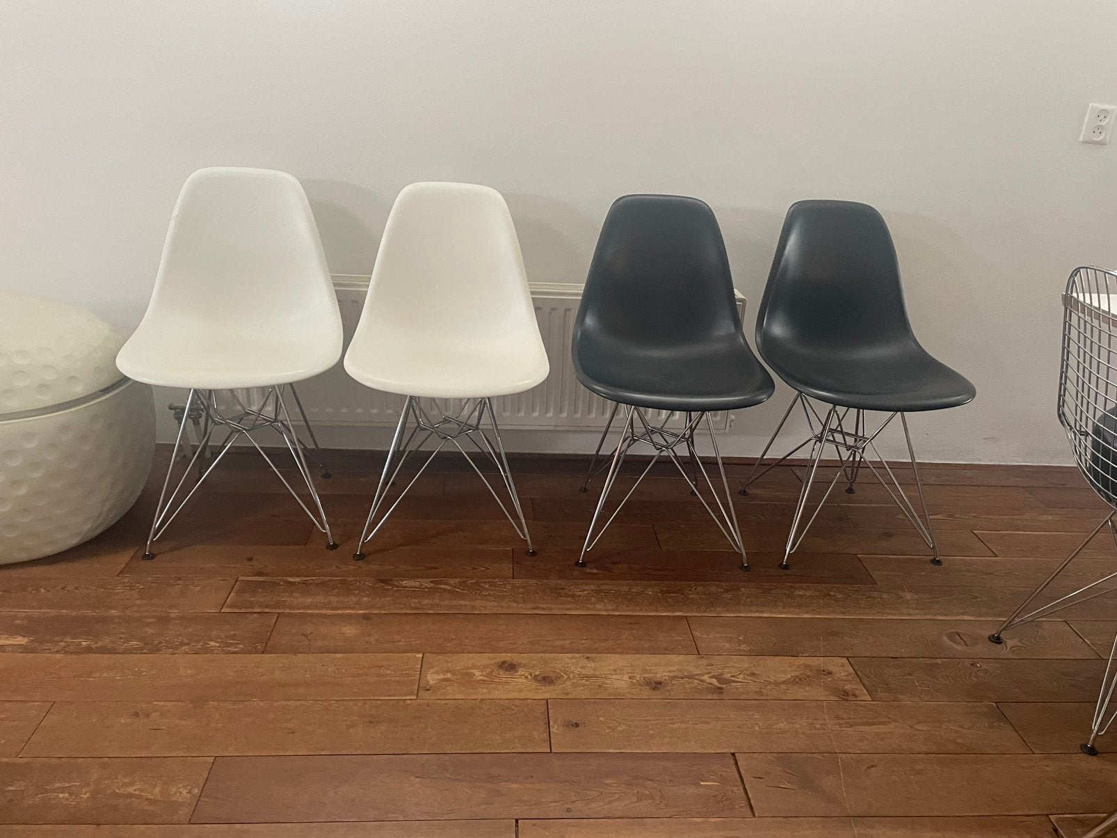 Eames vitra dsr, Ophalen, Gebruikt, Zwart, Vier