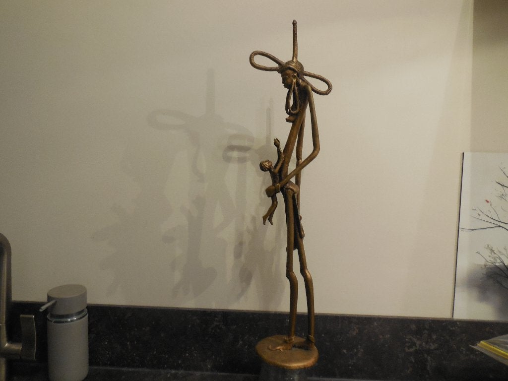 African Dogon Tribal Bronze Figure BURKINA FASO, 1970 ., Ophalen of Verzenden, Brons