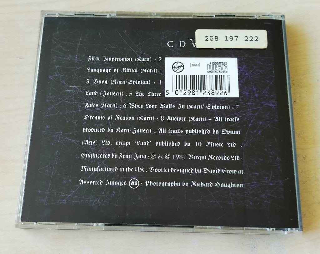 Mick Karn - Dreams of Reason Produce Monsters CD 1987, Ophalen of Verzenden, Zo goed als nieuw, Electronic Rock