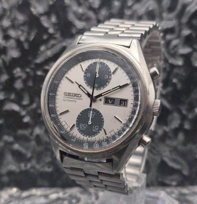 Seiko Panda Chronograph Ref. 6138-8020 Origineel - Stelux, Met bandje, Polshorloge, 6-7-1 Ginza, Chuo-ku, Tokyo 104-8110, Japan