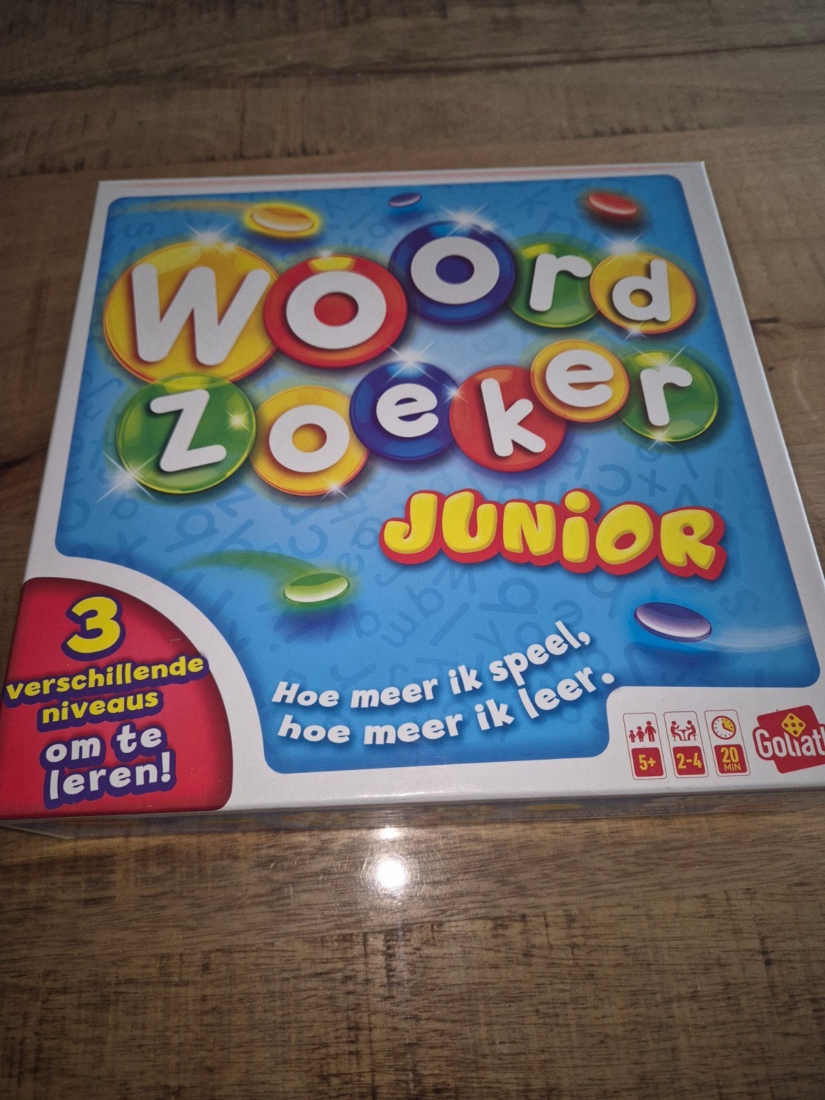 Woordzoeker junior bordspel, compleet, 5+ 2-4 pers, Ophalen, Zo goed als nieuw, Goliath