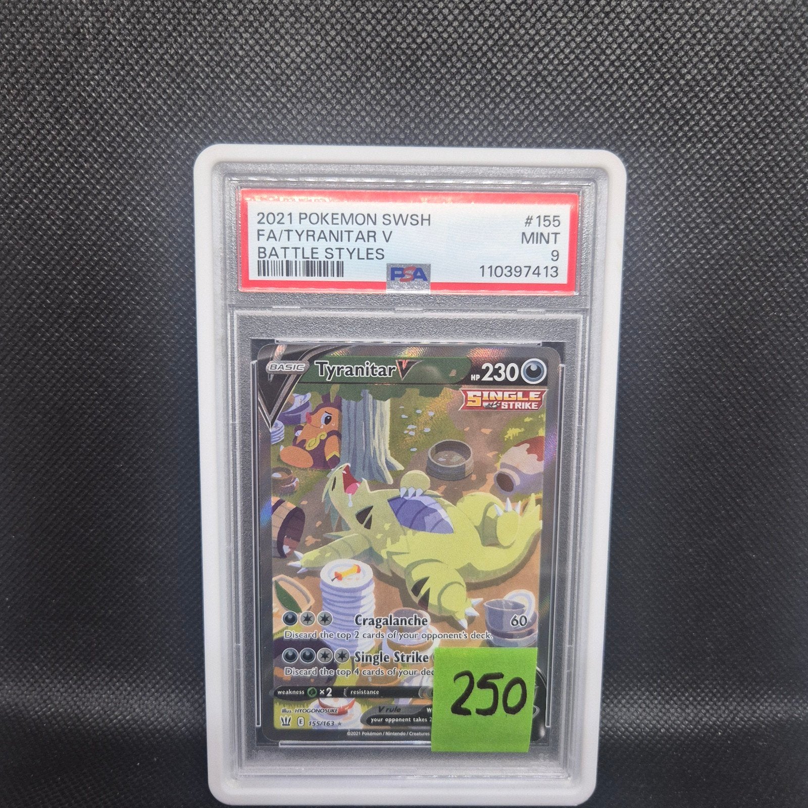 Tyranitar V Battle Styles SWSH PSA 9, Ophalen of Verzenden