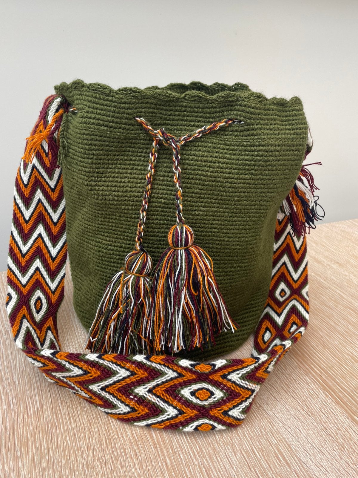 Nieuw: Wayuu Mochila Tas - Handgemaakt in Colombia, Ophalen of Verzenden, Nieuw, Groen, Overige typen