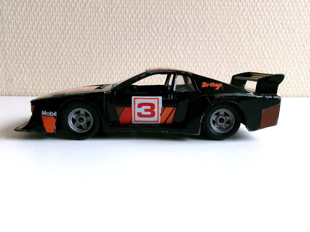 Lancia Beta Montecarlo zwart 1:25 Polistil (zonder ovp), Ophalen of Verzenden, Gebruikt, Auto, Overige merken