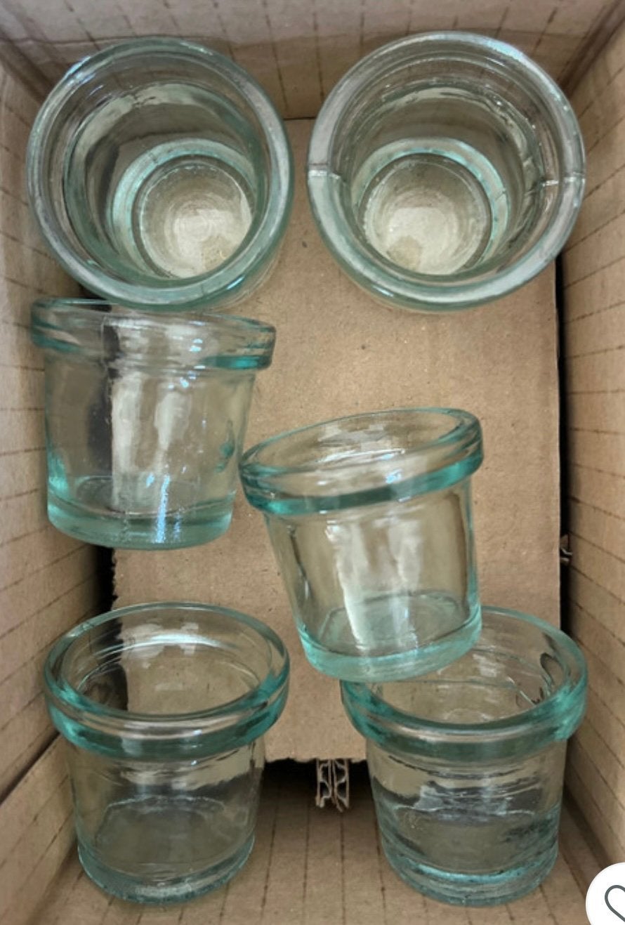 GEVRAAGD recycleglas voor waxines, Ophalen of Verzenden, Zo goed als nieuw, Blauw