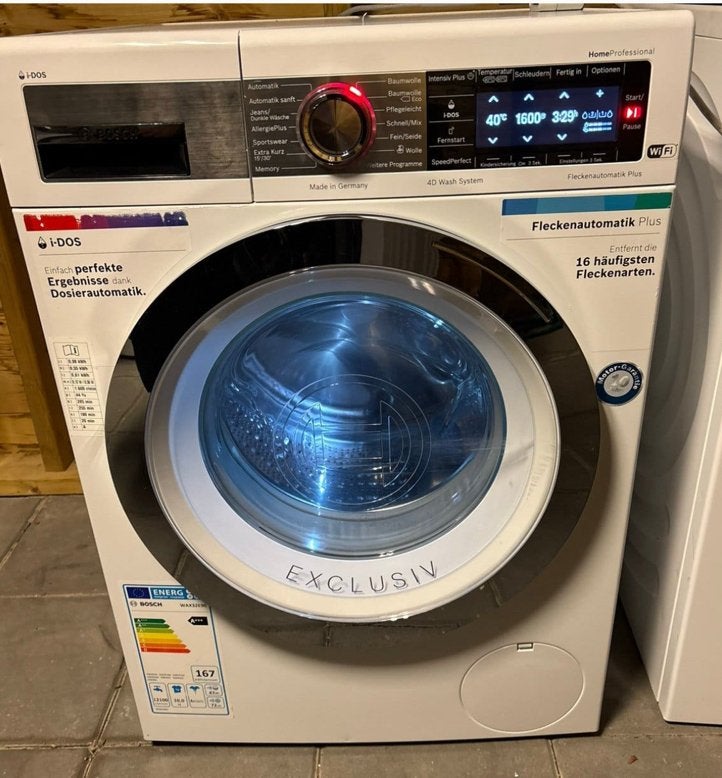 10 KG BOSCH RVS serie 8 wasmachine 4D wash IDOS + WIFI, 8 tot 10 kg, Ophalen of Verzenden, Zo goed als nieuw, 1600 toeren of meer