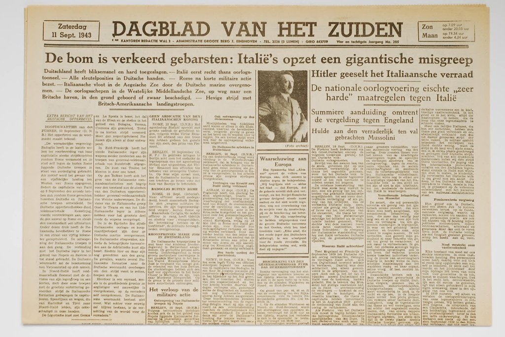 Dagblad van het Zuiden - herdruk krant Tweede Wereldoorlog