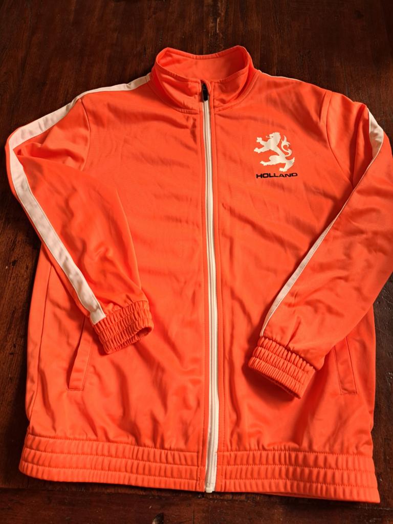 Oranje Holland trainingsjack met leeuw, Kleding | Heren, Osaga, Maat 48/50 (M), Oranje, Ophalen of Verzenden