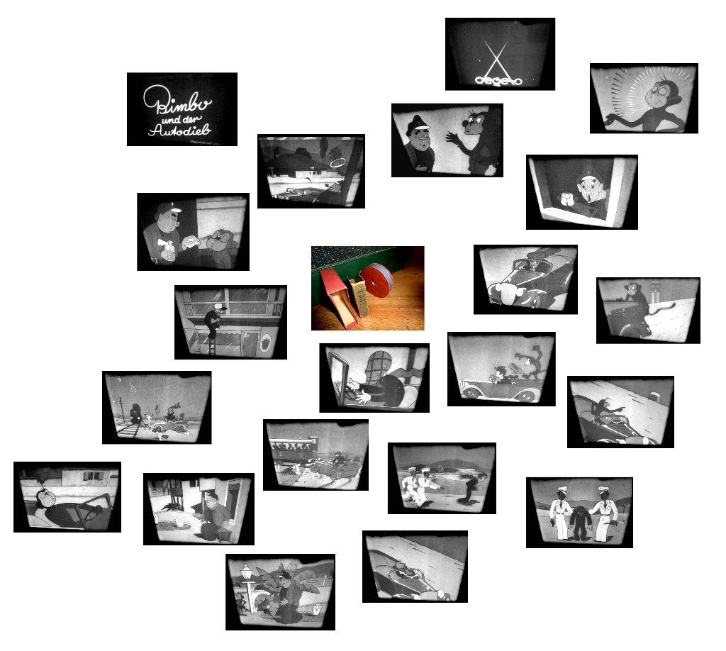 16mm film Cartoon Degeto Bimbo - jaren 30 - vintage - mooi, Audio, Tv en Foto, Filmrollen, Ophalen of Verzenden, 16mm film