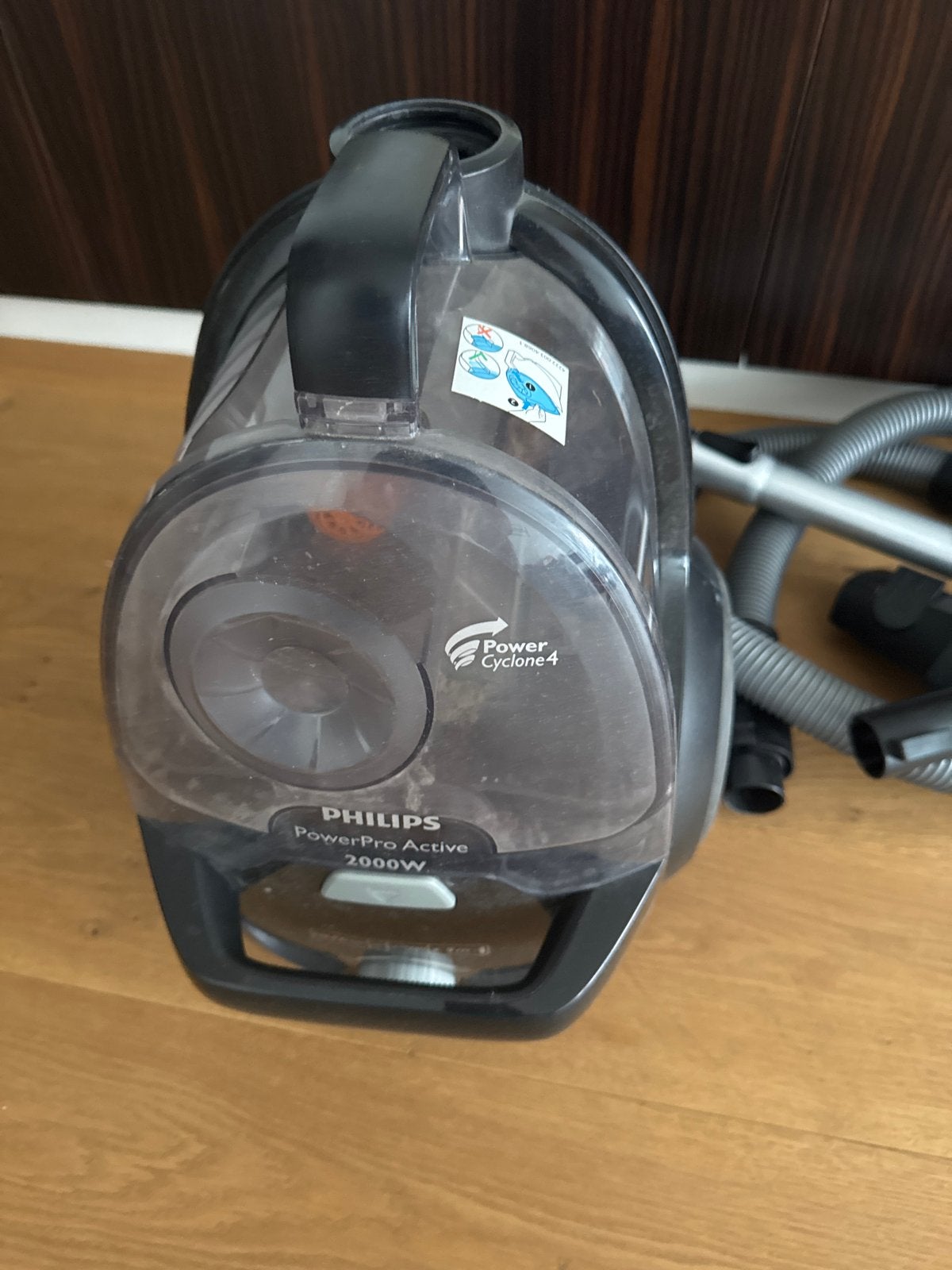 Philips PowerPro Active 2000W stofzuiger, Ophalen, Inclusief accessoires, Gebruikt, Philips