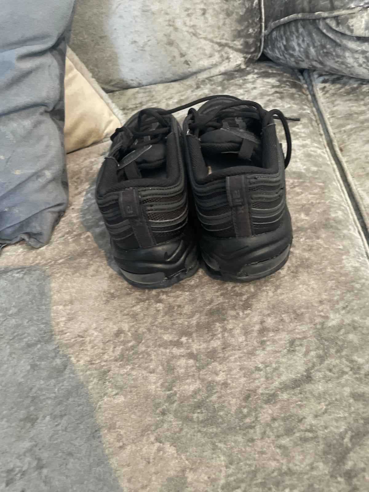 Nike Air Max 97 Zwarte Sneakers, Ophalen, Gedragen, Zwart, Sneakers of Gympen
