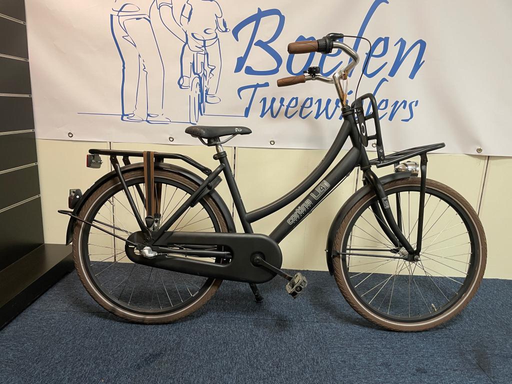 Cortina U4 24/42 3v Transportfiets Meisje Mat Zwart, Ophalen, Terugtraprem, 24 inch, Ravensburgstraat 8