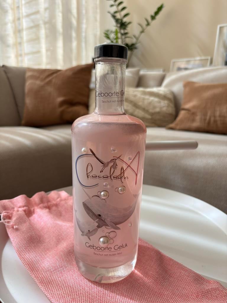 Geboortegeluk roze beschuit met muisjes likeur kraamkado, Kinderen en Baby's, Kraamcadeaus en Geboorteborden, Ophalen of Verzenden