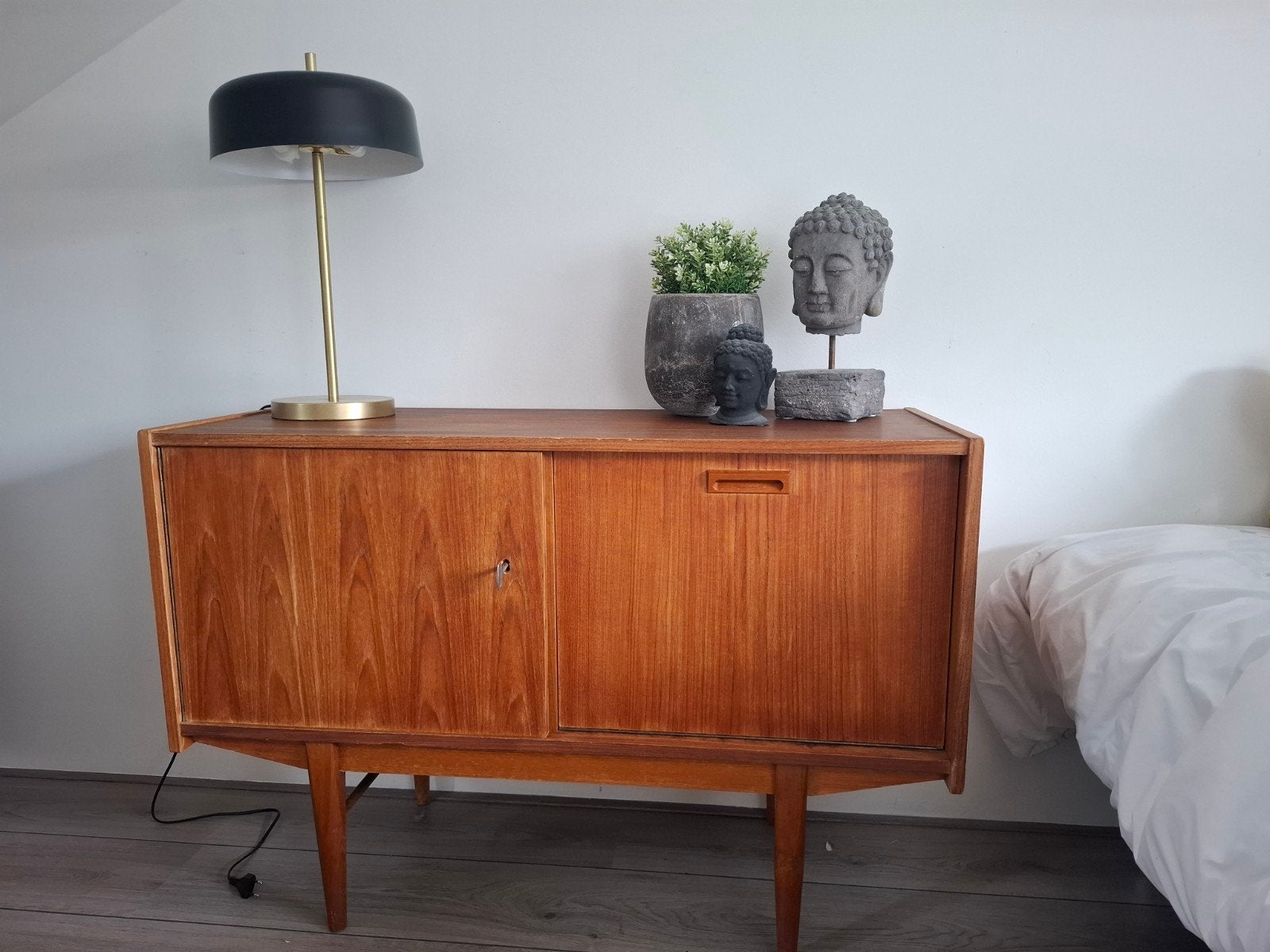 Vintage Teakhouten Dressoir / Sideboard - Jaren '60, Ophalen, Gebruikt, 100 tot 150 cm, Teakhout