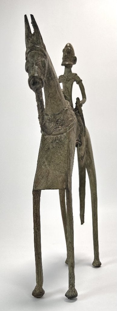 19. Bronzen beeld, Mali - Dogon ruiter, Afrika, 20e eeuw, Ophalen of Verzenden