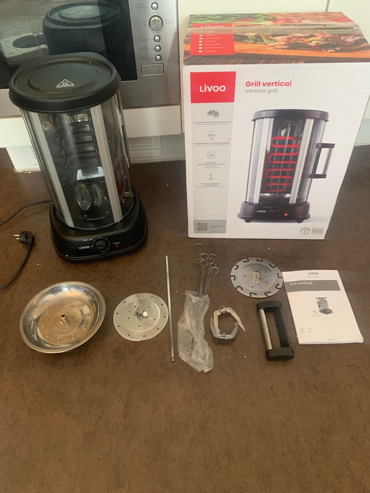 Livoo Vertical Grill - Zo goed als nieuw, Ophalen, Zo goed als nieuw