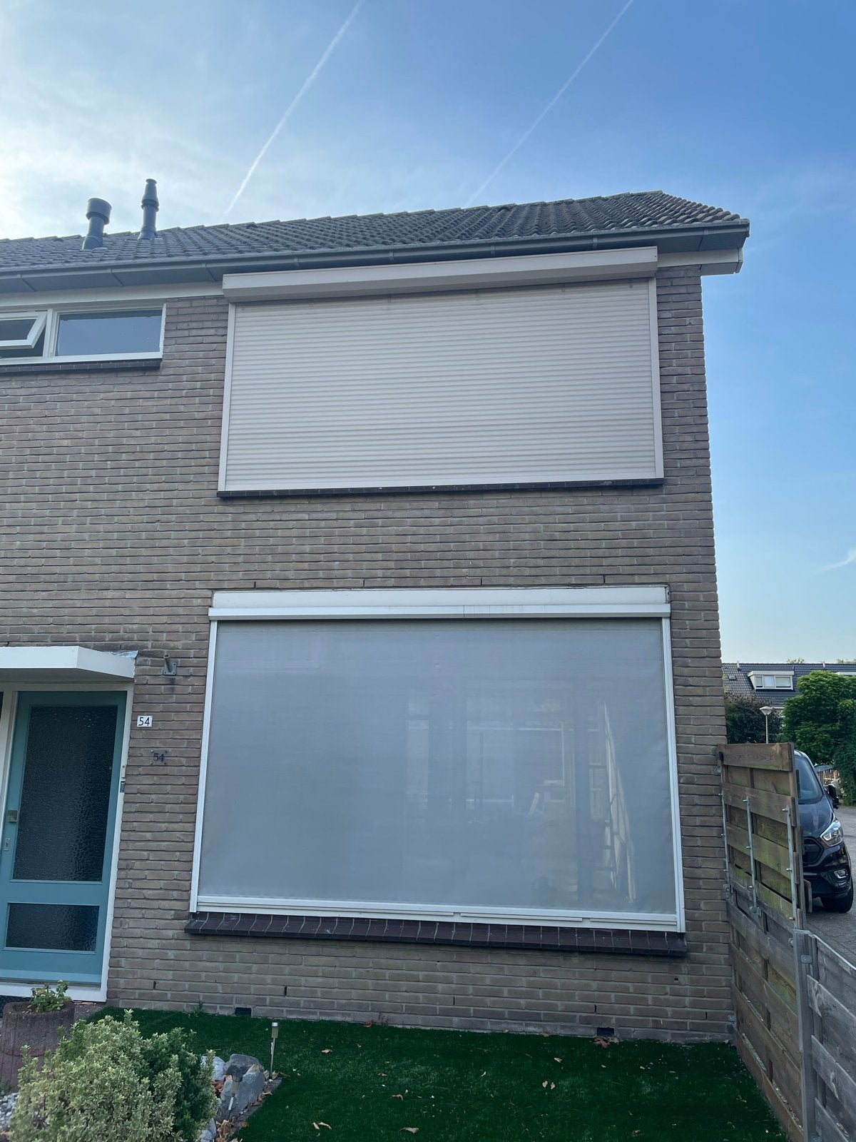 Elektrische rolluiken en screen, handmatig rolluik (Oss), Ophalen, Gebruikt, Elektrische bediening, 200 cm of meer