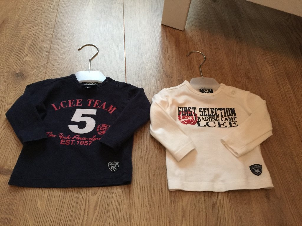 Shirt baby Lcee maat 50 2 stuks, Ophalen, Zo goed als nieuw, Lcee, Jongetje
