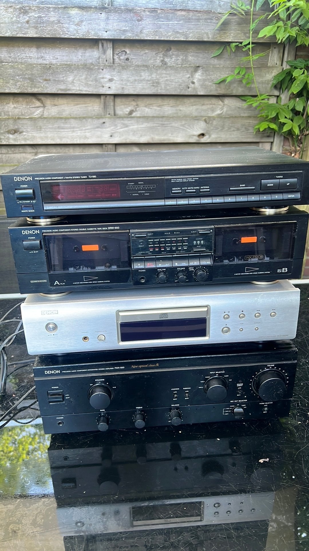 Denon tuner radio, cassette deck, cd-speler, versterker, Ophalen of Verzenden, Zo goed als nieuw, Cd-speler, Denon