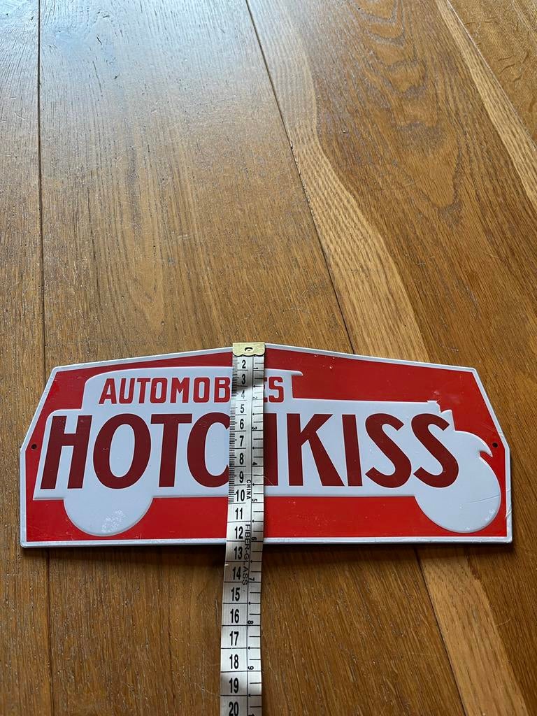 Metalen bord AUTOMOBILES HOTCHKISS 26x12cm Nieuw, Verzamelen, Merken en Reclamevoorwerpen, Ophalen of Verzenden, Zo goed als nieuw