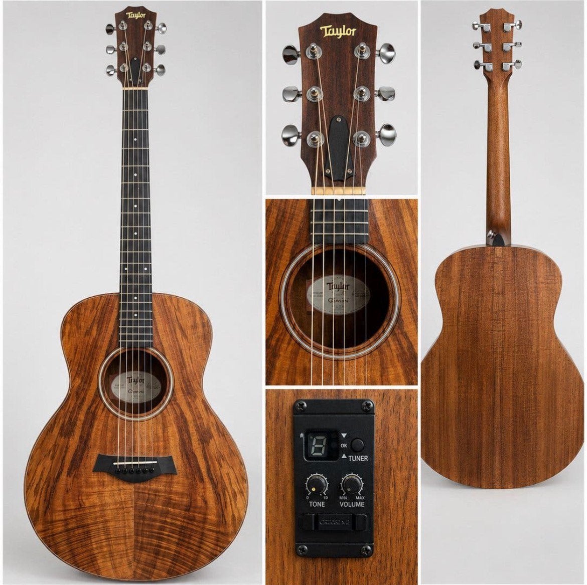 Taylor GS Mini-e Koa akoestische gitaar met element, Ophalen, Gebruikt, Western- of Steelstringgitaar, Met (piezo-)element