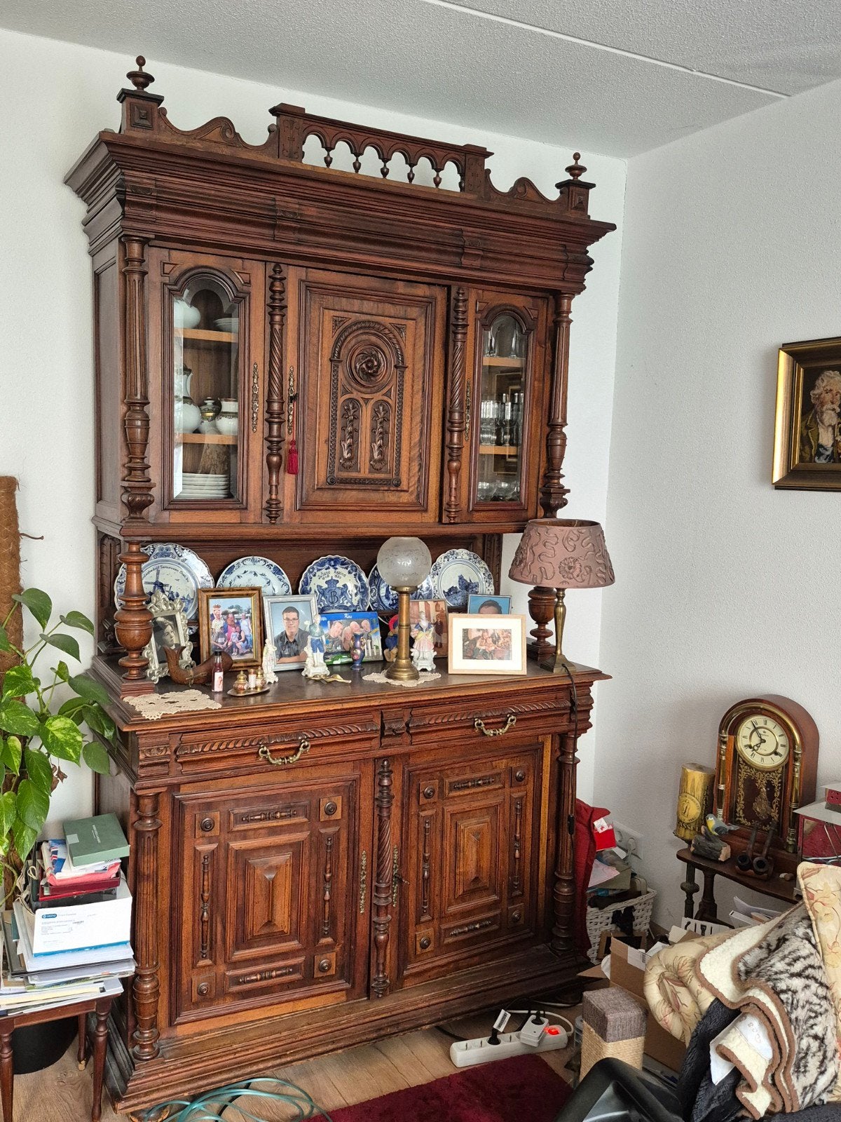 Antieke Jachtkast - 1.50m breed - Exclusief Accessoires, Ophalen of Verzenden