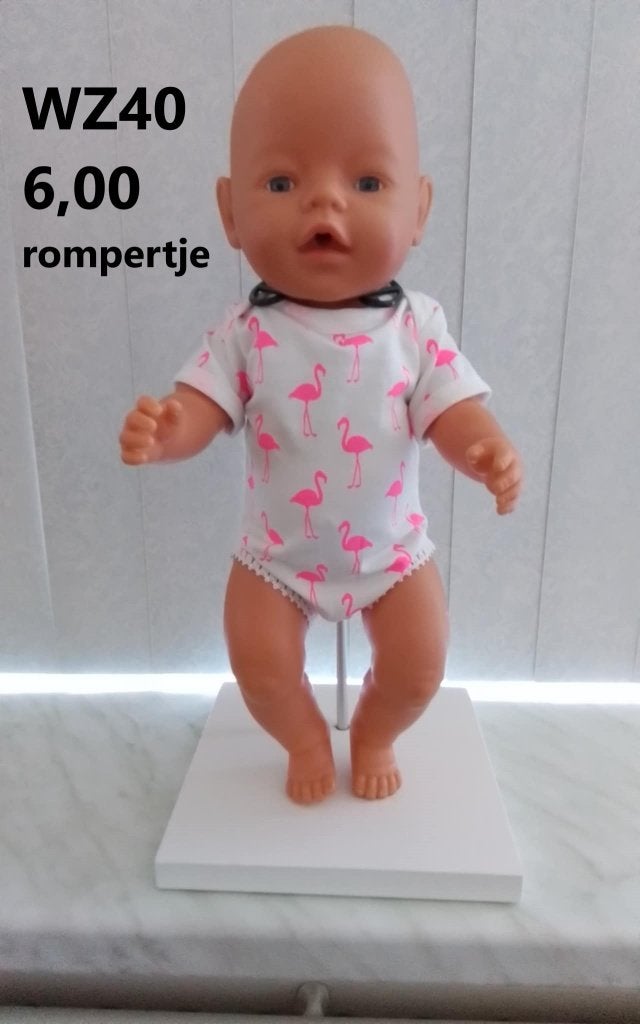 Poppenkleertjes baby born. Rompertje flamingo. KiKa., Ophalen, Nieuw, Babypop