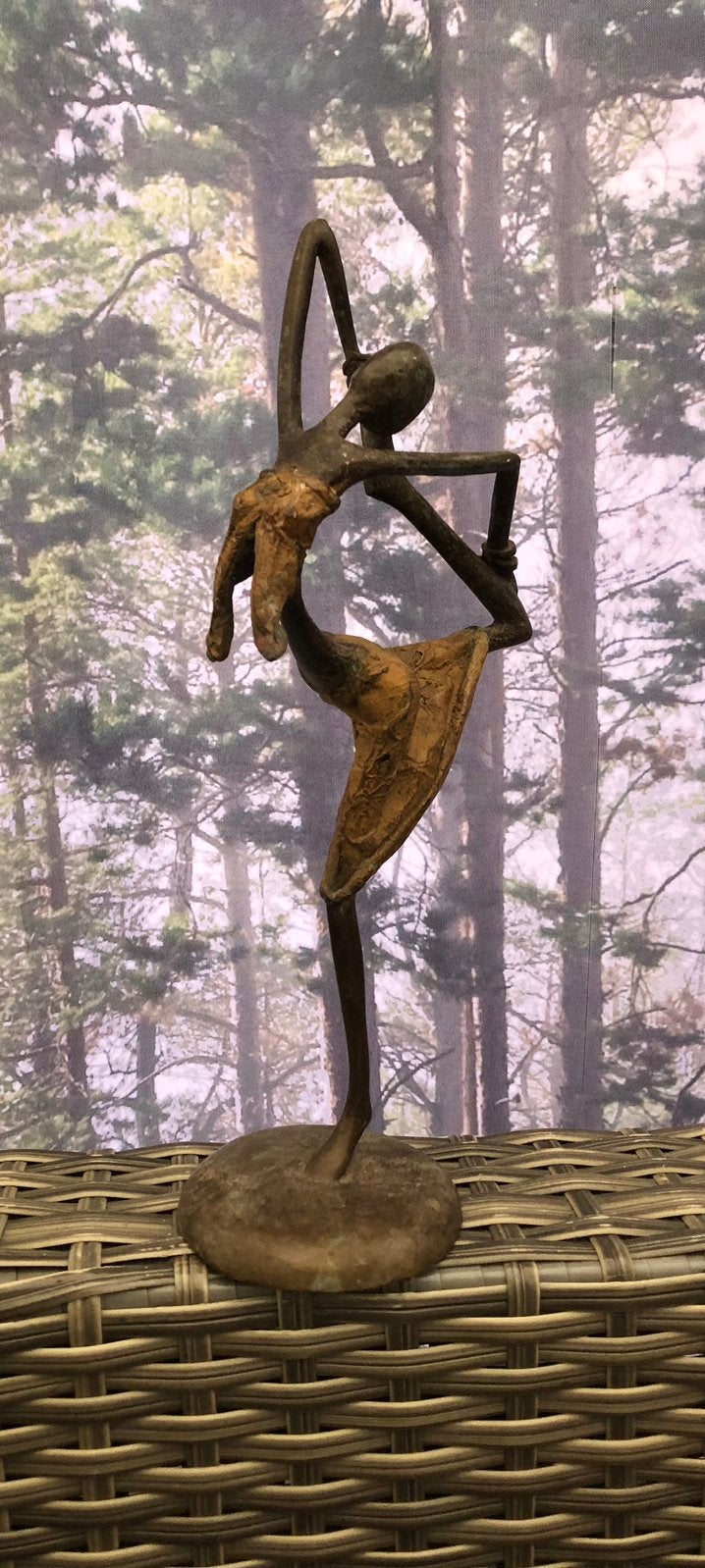 Bronzen beeldje danseres., Ophalen of Verzenden, Brons