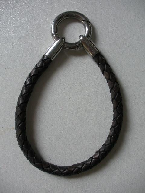 MI MONEDA leren gevlochten armband voor pendanten - nieuw -, Ophalen of Verzenden, Nieuw, Zwart, Leer