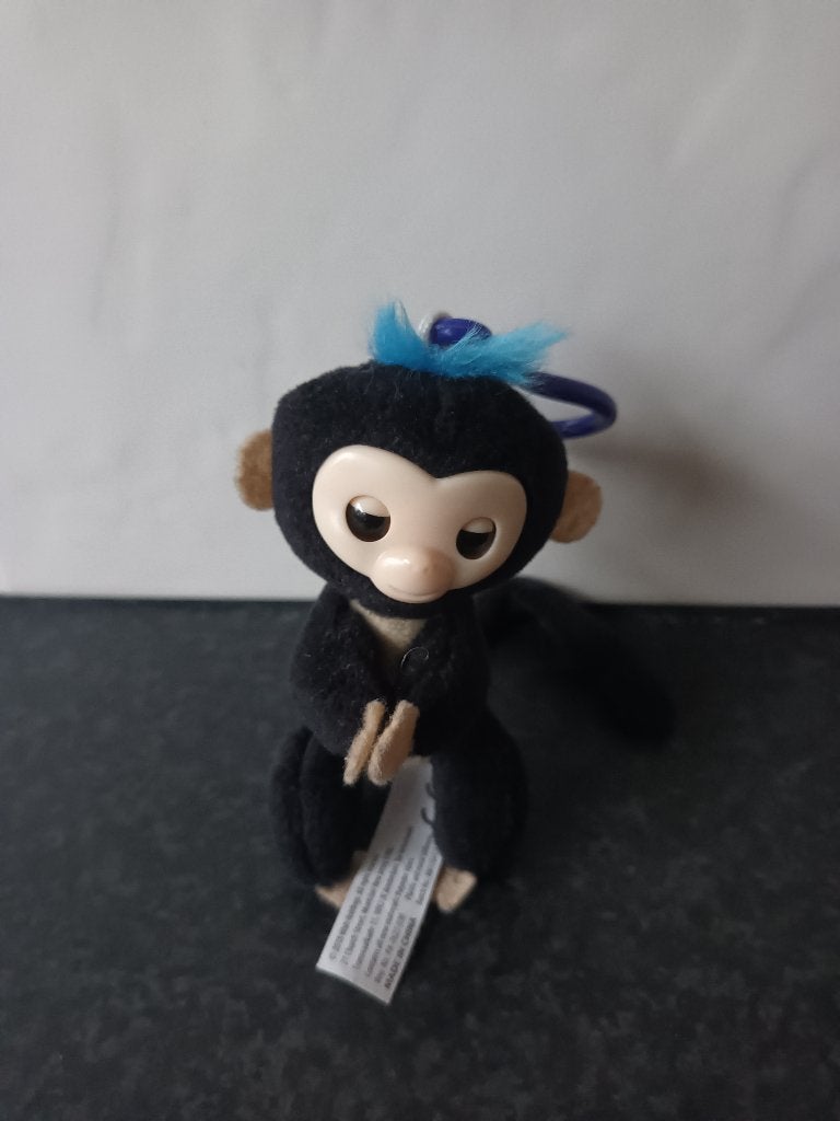 Nieuw grote + kleine Fingerlings aapje knuffel + sleutelhang, Ophalen of Verzenden, Nieuw, Zwart, Aap