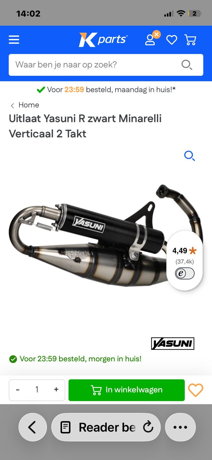 Gezocht uitlaat, Fietsen en Brommers, Ophalen, Zo goed als nieuw, Uitlaat, Peugeot