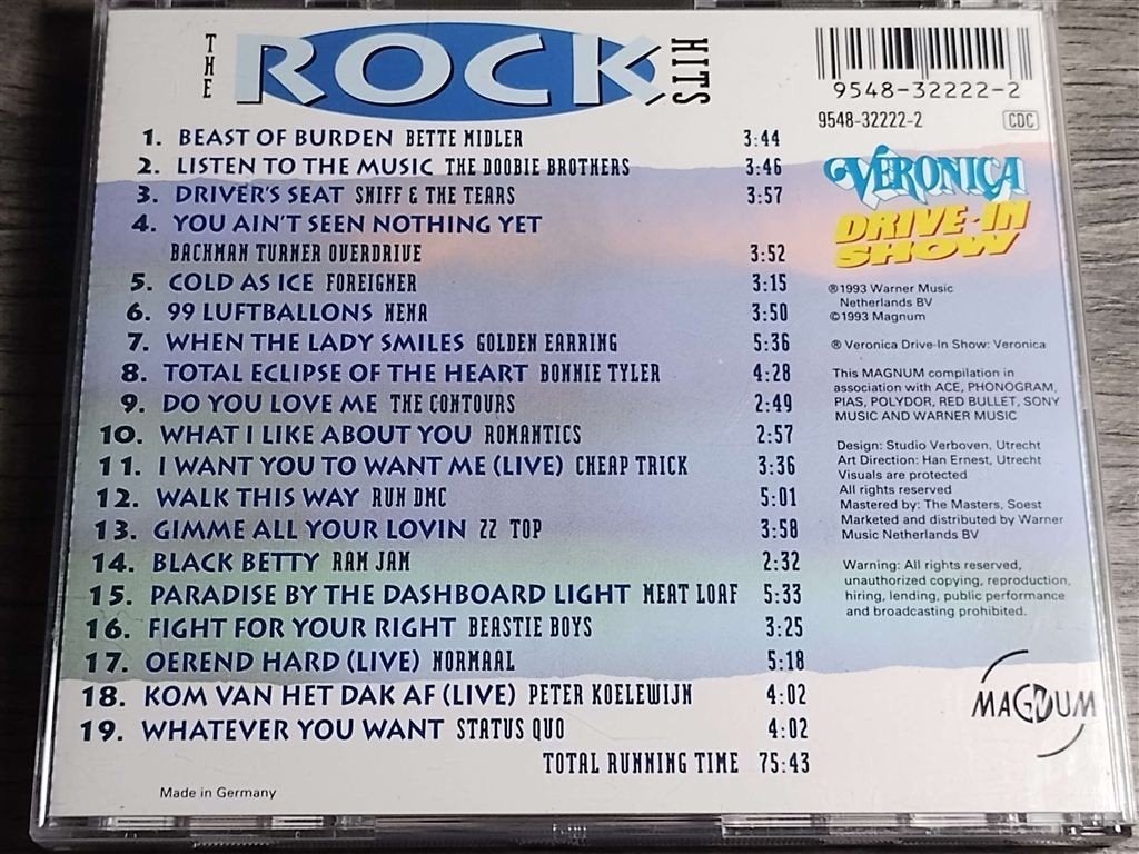 Het Beste Uit 25 Jaar Veronica Drive-In Show - The Rock Hits, Ophalen of Verzenden, Zo goed als nieuw, Pop